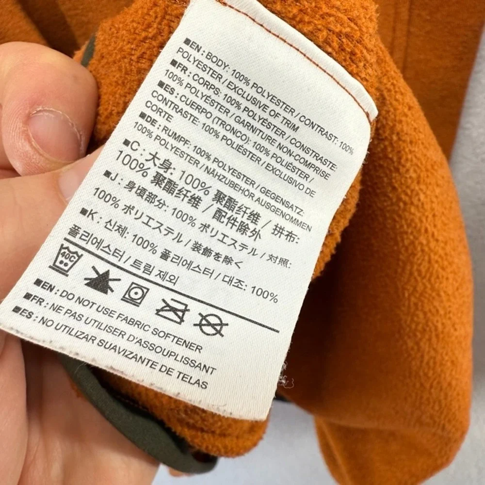 Arcteryx Polartec Fleece Men's Large Orange 1/4 Quarter Zip Pullover Gorp Logo